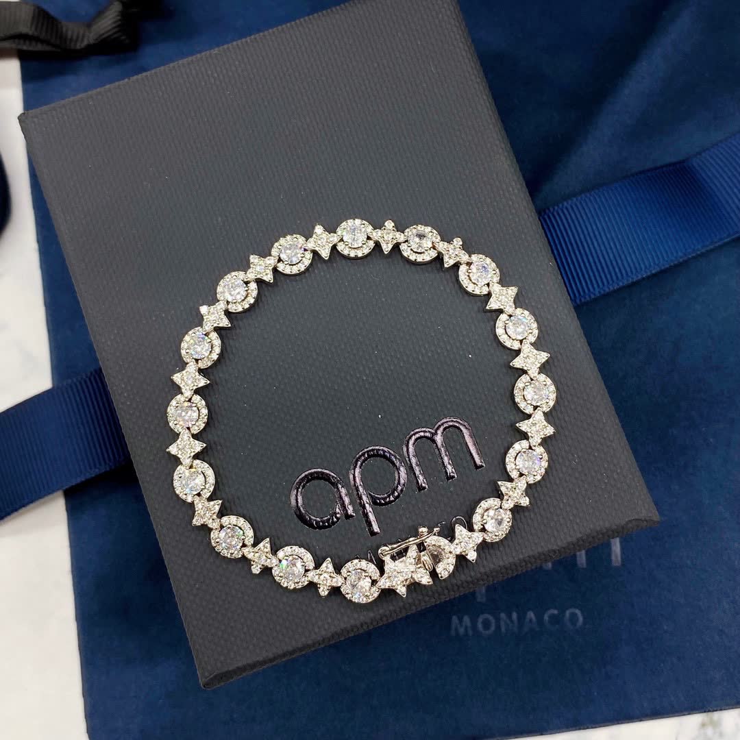 APM Monaco Silver Bracelet with Diamonds APM Monaco Silver Bracelet with Diamonds